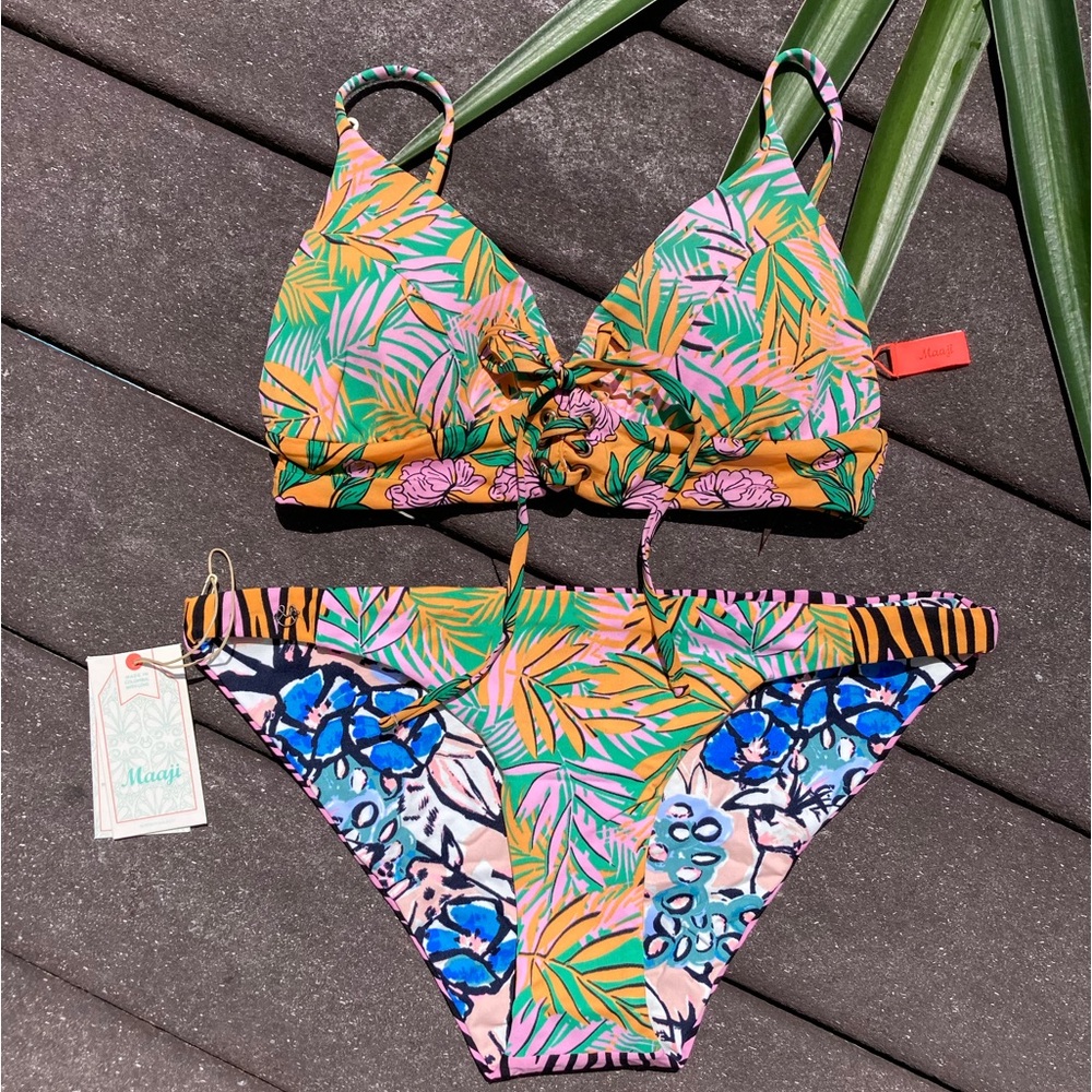 MAAJI Set - Sporty Charlotte Bikini Top & Flirt Signature Bottoms L/XL - Picture 13 of 16